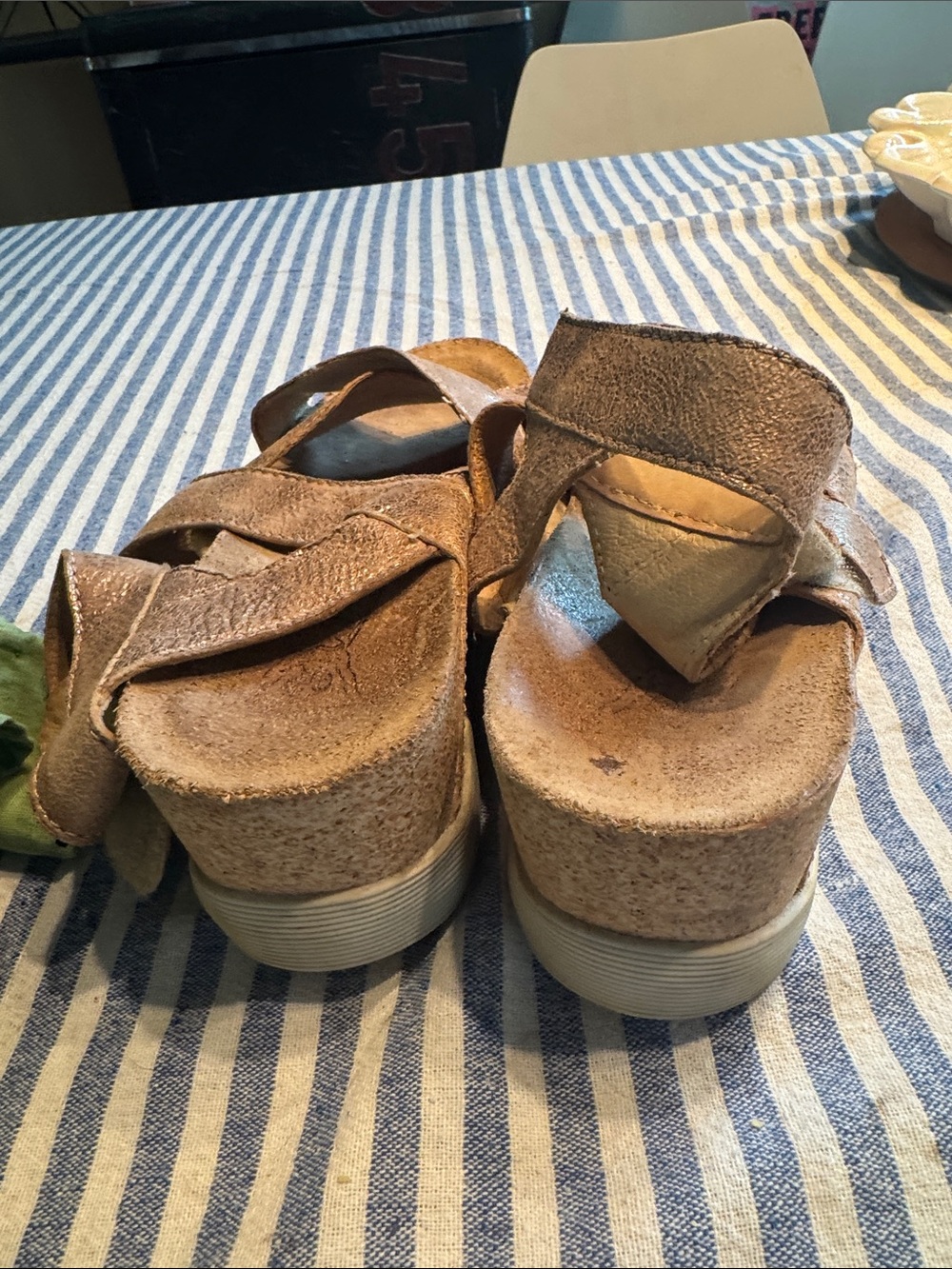 Fly London Rose Gold Sandals